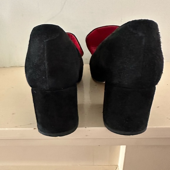 Dorateymur Black Suede Turbojet Loafer Block Heels. - Picture 4 of 12